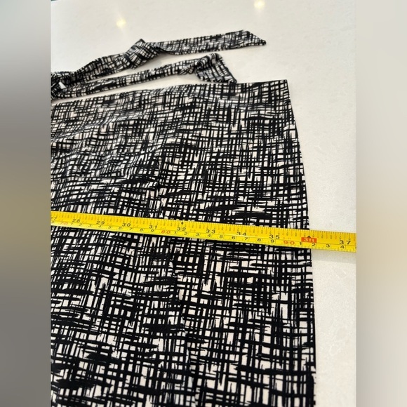 Chic Black & White Print Wrap Dress by Max Cocos - Picture 5 of 10